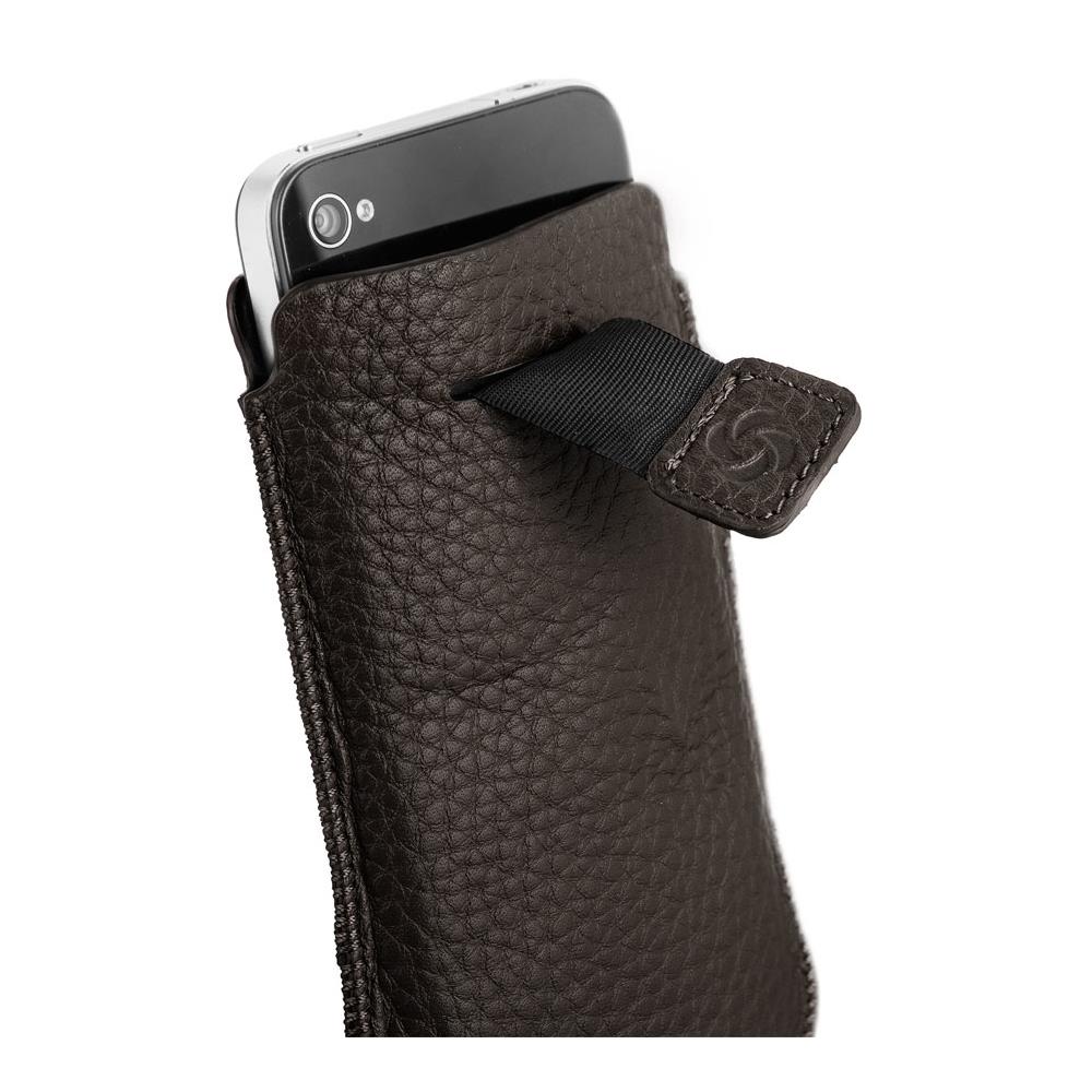 Slim Classic Leather Custodia a scorrimento Marrone - Foto 2